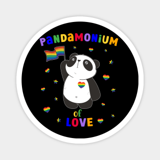 Pandamonium of Love  Pride Flag LGBT Magnet